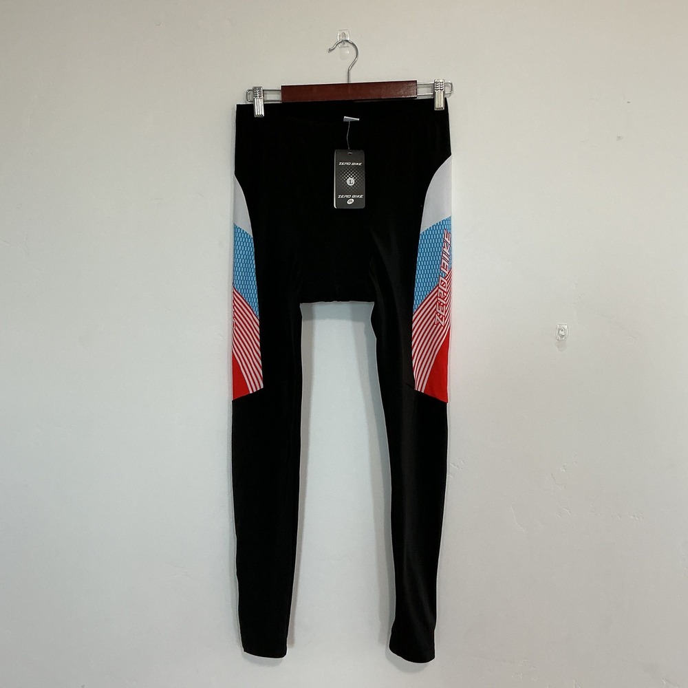 Zero Bike Womens‎ Cycling Leggings Padded Tights Black Red Blue Size L